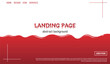 Red landing page, Background with paint. Divorces and drops. Periwinkles ilustration