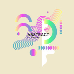 Poster - abstract background with simple elements. an image with a composition of geometric elements and shap