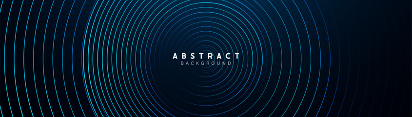 Fototapete - Abstract blue digital dynamic water drop wave on dark background. Futuristic hi-technology concept. Sound wave. Vector illustration