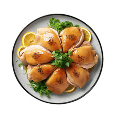 Wall Mural - Steamed chicken. isolated object, transparent background