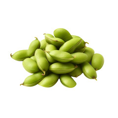 Wall Mural - Steamed edamame. isolated object, transparent background