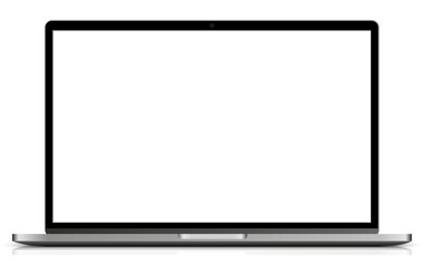 Poster - Modern laptop mockup with empty white monitor - stock vector