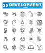 Development set of vector outline icons.