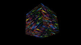 Fototapeta Kosmos - Quantum computer core abstract futuristic technology digital layer dimension holographic