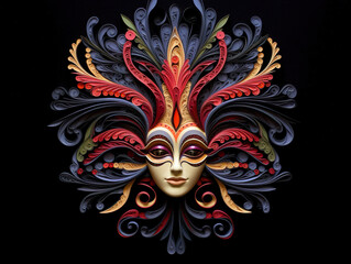 Wall Mural - A paper sculpture of a woman