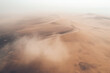 Aerial view of a windy desert