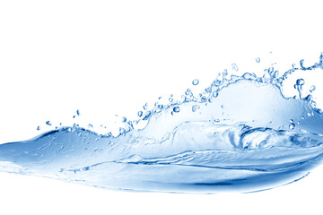  Water splash, water splash isolated on white background, blue water splash,
