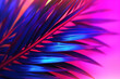 Leinwandbild Motiv Colorfuls palm tree background. Retro tone color style. Generative ai.
