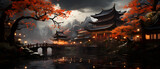 an asian style scenery that looks very realistic Generated by AI