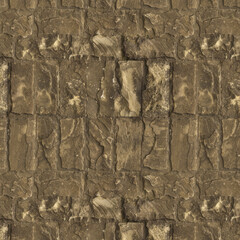 Wall Mural - 3d illustration of old brick texture, old tile background