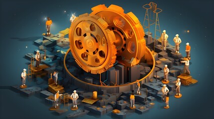 Bitcoin mining process with miners solving complex mathematical problems Generative AI