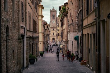 Wall Mural - Historic downtown's view of Osimo city in Marche region, Italy