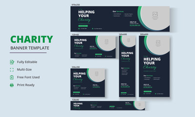 charity flyer banner, life charity existence promotion, education program banner design