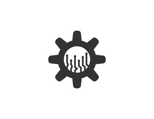 Poster - Automatism, process, gear icon. Vector illustration.