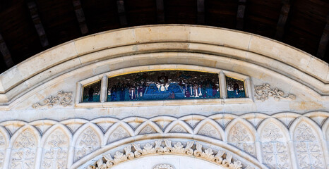 Wall Mural - Lainici orthodox monastery from Defileul Jiului National Park. Romania.