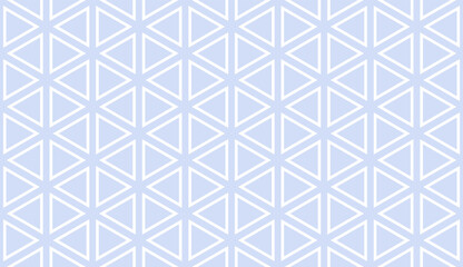 Seamless Geometric Blue Hexagons and Triangles Pattern.