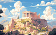 Acropolis of Athens ancient monument in Greece
Athens, greece vector