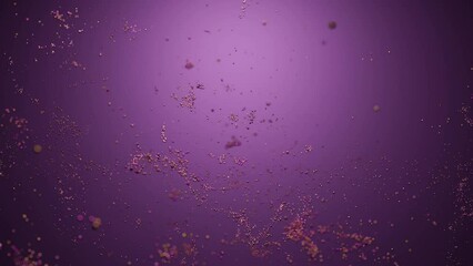 Poster - Crumbling glitter. Design. A bright glitter made in computer graphics that flies apart.