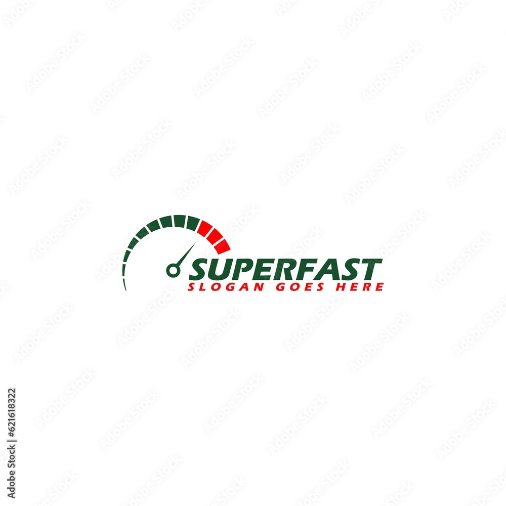 Fast Speed Template Super fast speedometer design template isolated on white background ...