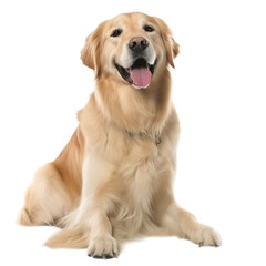 Wall Mural - golden retriever isolated on white background