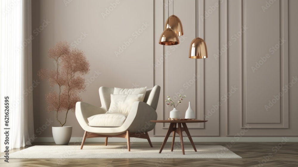 Stylish Interior Design Background. Modern Room. Generative AI. Stock ...
