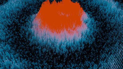 Poster - The paint has spread. Design. Multicolored spots splashing in different directions in the animation.