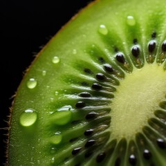 Wall Mural - a macro shot of the texture of a kiwi, generative ai