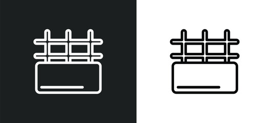 Poster - concrete outline icon in white and black colors. concrete flat vector icon from construction collection for web, mobile apps and ui.