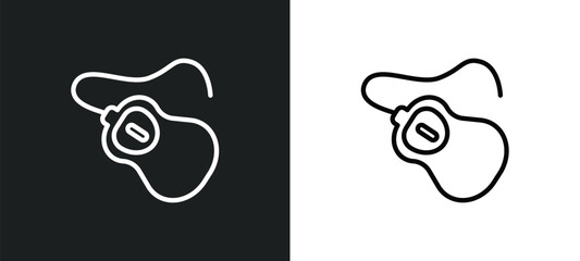 Poster - device outline icon in white and black colors. device flat vector icon from computer collection for web, mobile apps and ui.
