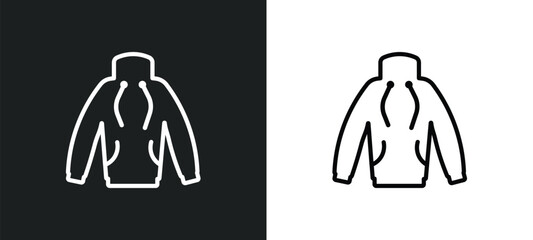 Poster - turtleneck outline icon in white and black colors. turtleneck flat vector icon from clothes collection for web, mobile apps and ui.
