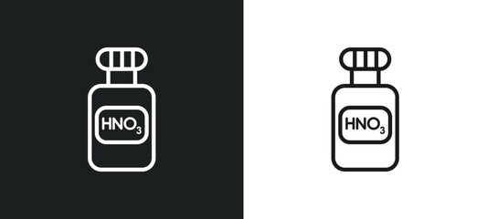 Poster - oxidizing agent outline icon in white and black colors. oxidizing agent flat vector icon from cleaning collection for web, mobile apps and ui.