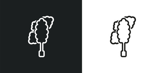 Poster - feather duster outline icon in white and black colors. feather duster flat vector icon from cleaning