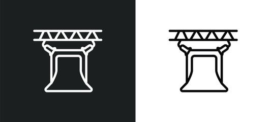 Poster - studio outline icon in white and black colors. studio flat vector icon from cinema collection for web, mobile apps and ui.