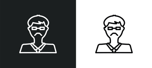 Poster - scientific outline icon in white and black colors. scientific flat vector icon from chemistry collec