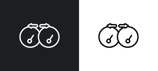 Poster - car indicator outline icon in white and black colors. car indicator flat vector icon from car parts collection for web, mobile apps and ui.