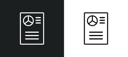 Poster - infographics outline icon in white and black colors. infographics flat vector icon from business and