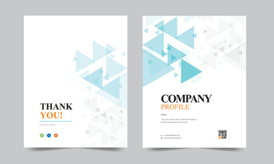 Wall Mural - Company profile template and cover design.