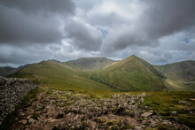 Helvellyn Striding Edge And Catstye Cam Mountains