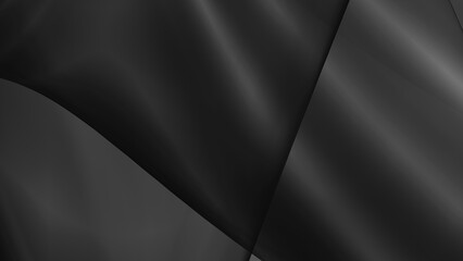 Fototapete - Abstract black background with smooth lines in 3d rendering for posters concept