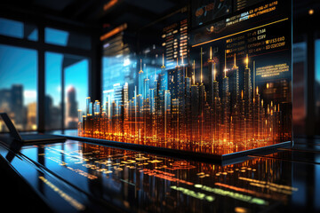 Poster - Illustrates the concept of data integration programming development through a virtual screen, symbolizing the integration and management of data systems. Generative Ai.