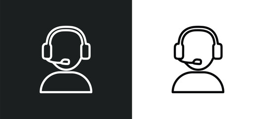 assistant outline icon in white and black colors. assistant flat vector icon from artificial intelligence collection for web, mobile apps and ui.