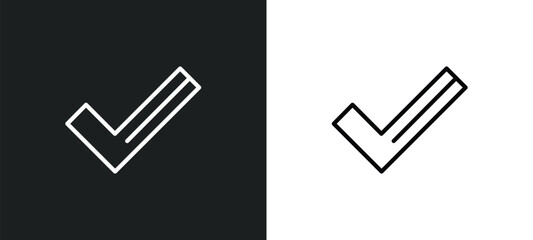 Poster - right outline icon in white and black colors. right flat vector icon from arrows collection for web, mobile apps and ui.