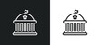 federal agency outline icon in white and black colors. federal agency flat vector icon from army and war collection for web, mobile apps and ui.