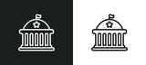 Fototapeta  - federal agency outline icon in white and black colors. federal agency flat vector icon from army and war collection for web, mobile apps and ui.