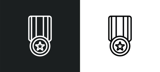 Poster - veteran outline icon in white and black colors. veteran flat vector icon from army collection for we