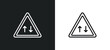 © Digital Bazaar - two way outline icon in white and black colors. two way flat vector icon from alert collection for web, mobile apps and ui.