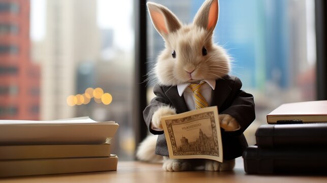 Customer Service Cottontail: Fluffy Sales Consultant Bunny