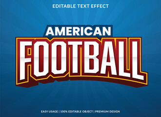 american football editable text effect template with abstract background use for business brand and 