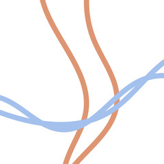 Pastel Orange and blue graphic lines background 