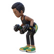 © Novian - 3D Sportsman Character Performing Dumbbell Kickbacks